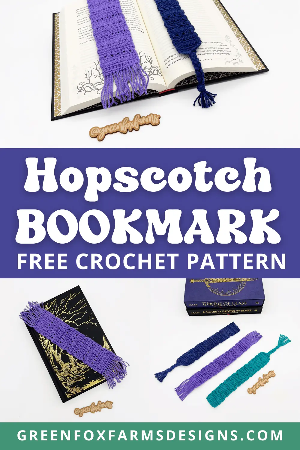 crochet Hopscotch Free Bookmark Crochet Pattern Green Fox Farms Designs PIN 1