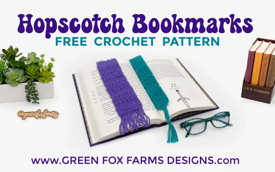 Free Hopscotch Bookmark Crochet Pattern: Meet Lil' Hop! • Green Fox ...