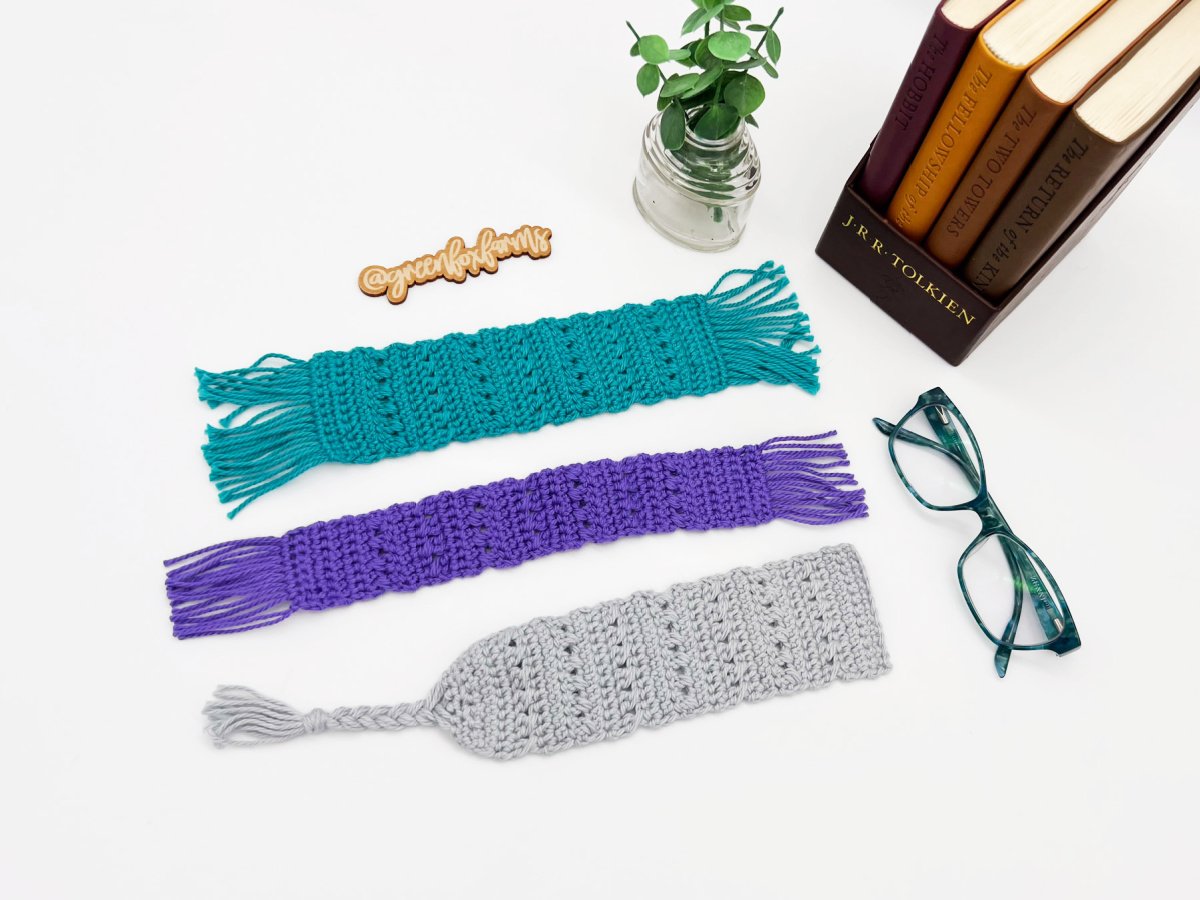 crochet Hopscotch Free Bookmark Crochet Pattern by Green Fox Farms Designs © 2025 wide web