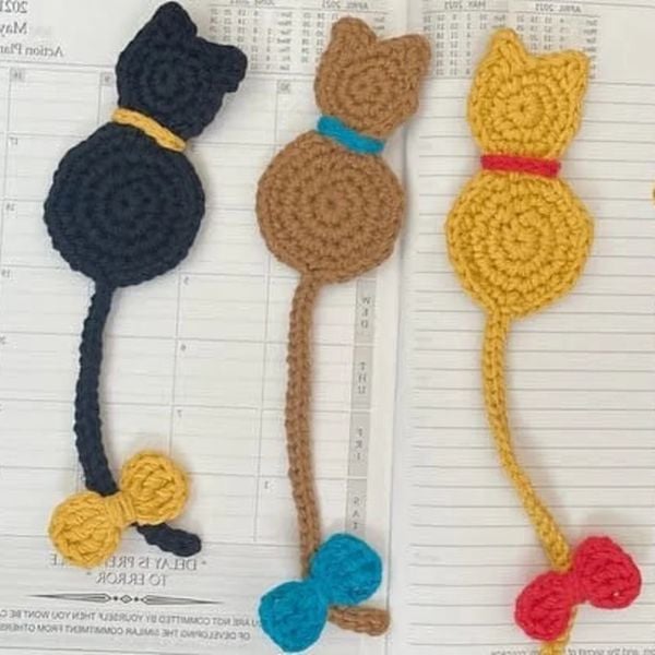 Quick Cat Bookmark Crochet Pattern etsy