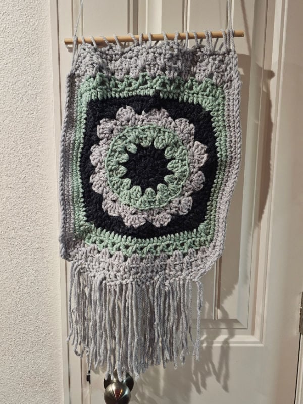 crochet W calli wall mandala test darcy