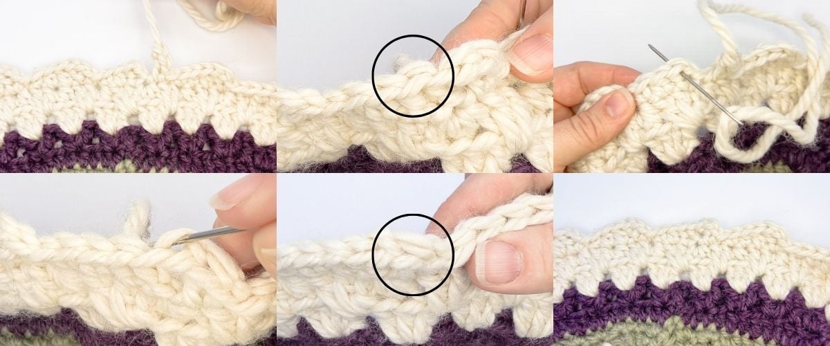 crochet calli wall mandala invisible join tute