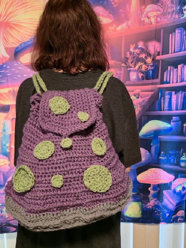 crochet 1mush backpack test angela
