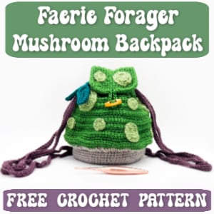 crochet mushroom backpack TN