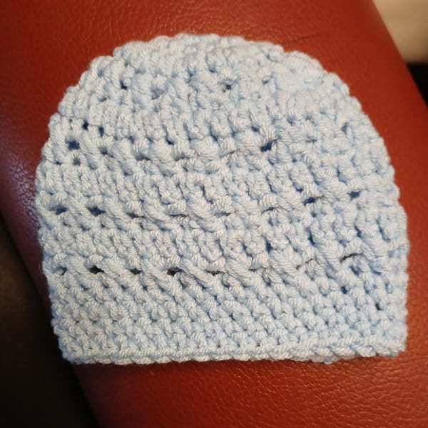 crochet 1 hops preemie hat test brucene