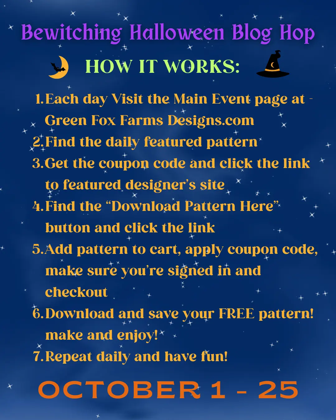 Fathers Day Crochet patterns blog hop how it works informational image