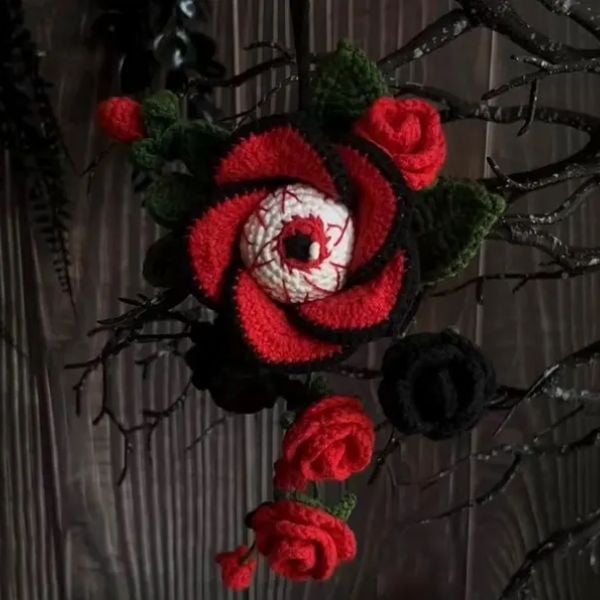 Beginner Gothic Rose Car Charm Crochet Pattern etsy