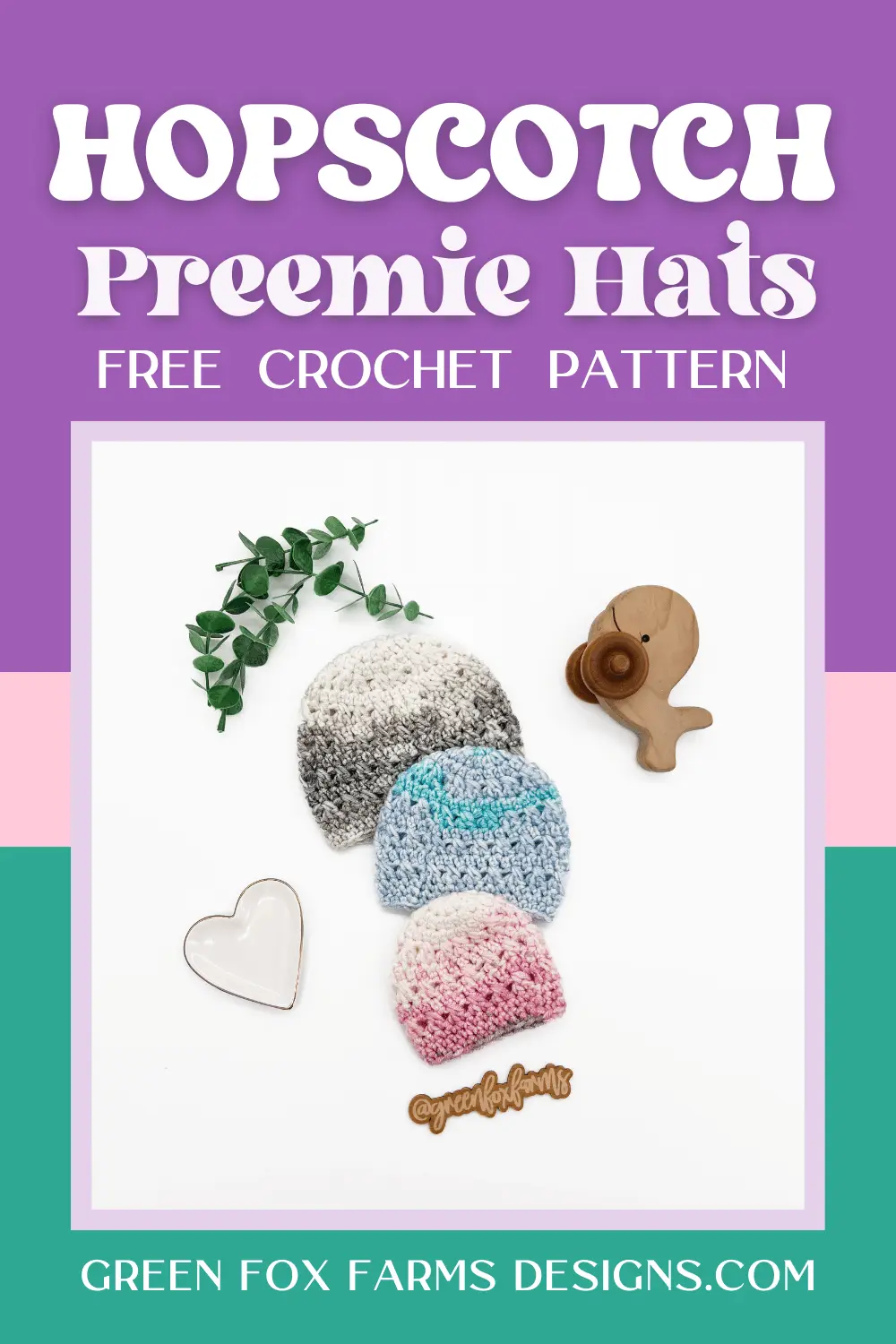 crochet Hopscotch Free Preemie Crochet Hat Pattern Green Fox Farms Designs PINS 4