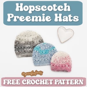 crochet hopscotch preemie hats TN