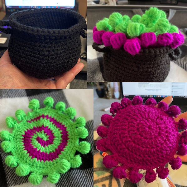 1 cauldron coaster test cara crochet 1 cauldron coaster test cara