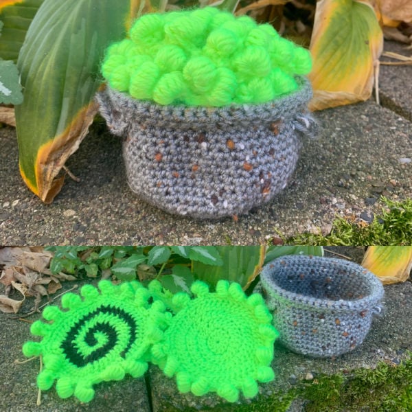 1 cauldron coaster test lisa crochet 1 cauldron coaster test lisa