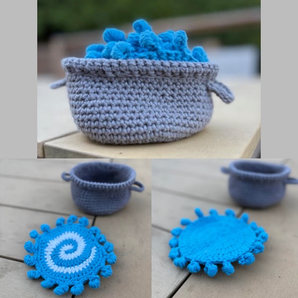 1 cauldron coaster test nat crochet 1 cauldron coaster test nat