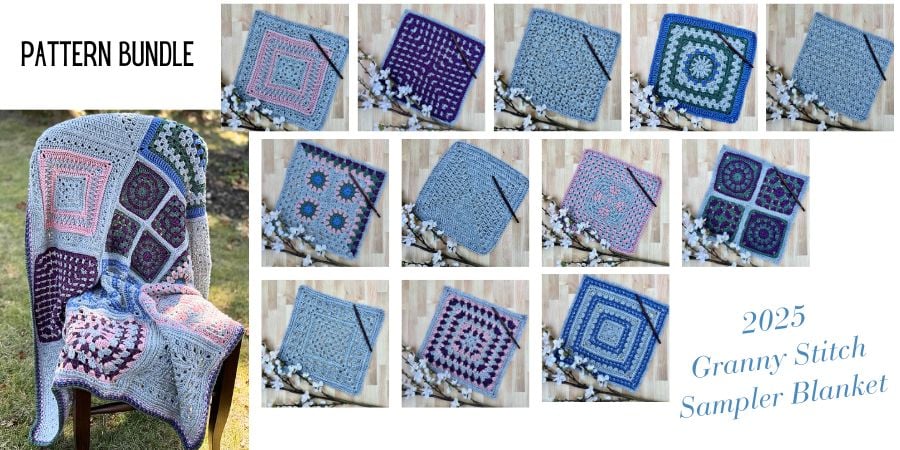 crochet Bundle graphic with full blanket