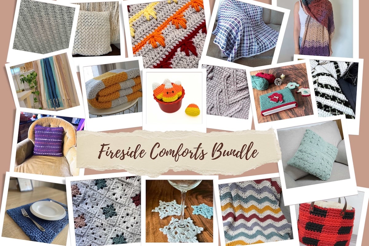 crochet Fireside Comforts blog hop 2025
