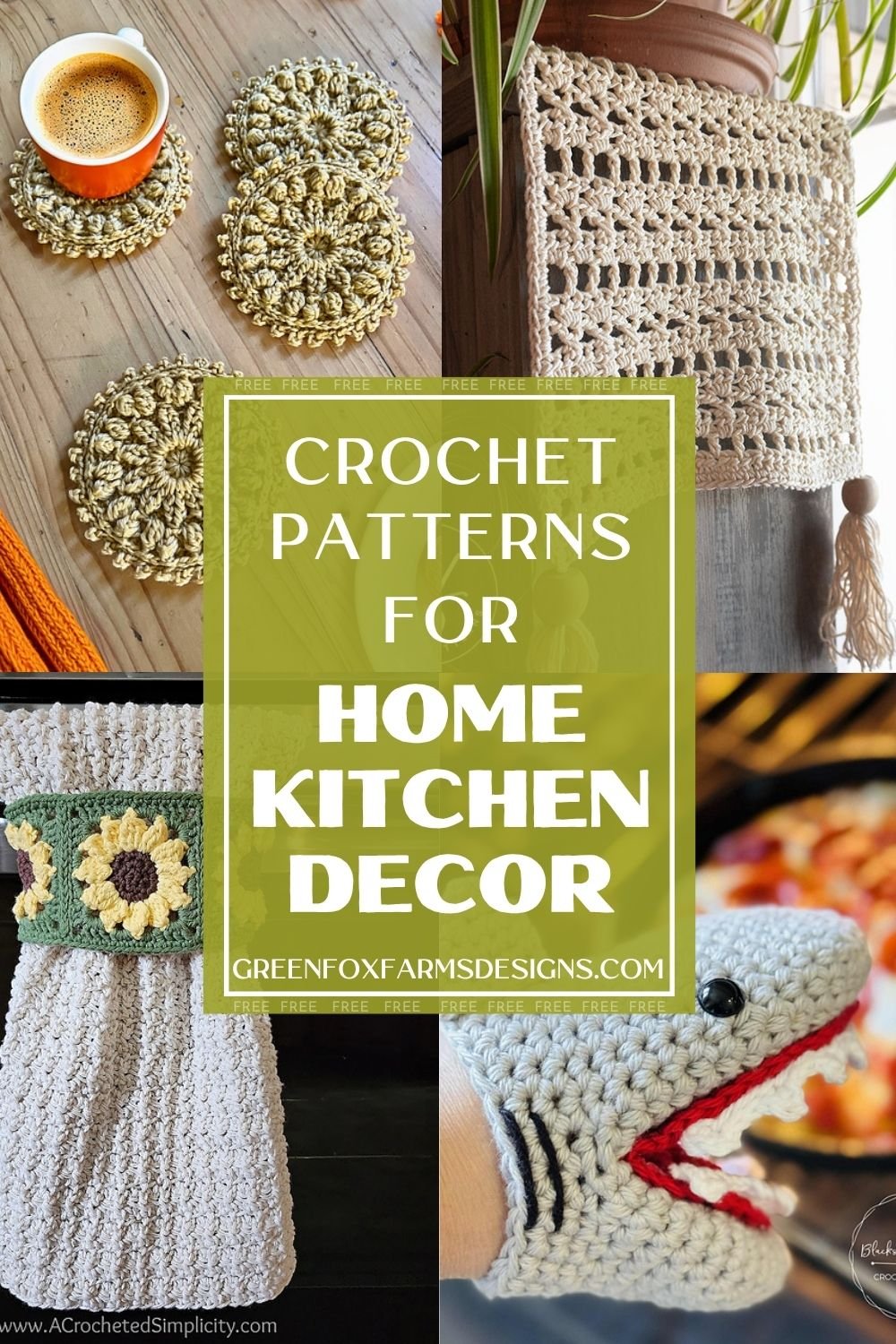 Free Kitchen Crochet Patterns Towel Coaster Oven Mitt Table Runner Free Kitchen Crochet Patterns Towel Coaster Oven Mitt Table Runner
