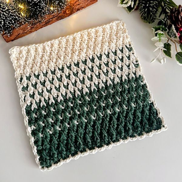 Winter Spruce Crochet Trivet by My Crochet Space Winter Spruce Crochet Trivet by My Crochet Space