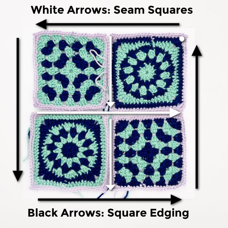crochet calli meets granny seaming