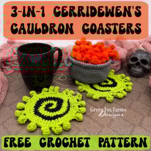 cauldron coasters TN crochet cauldron coasters TN