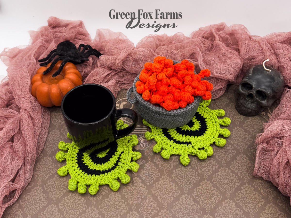 crochet cauldron coasters by green fox farms designs 1 crochet crochet cauldron coasters by green fox farms designs 1