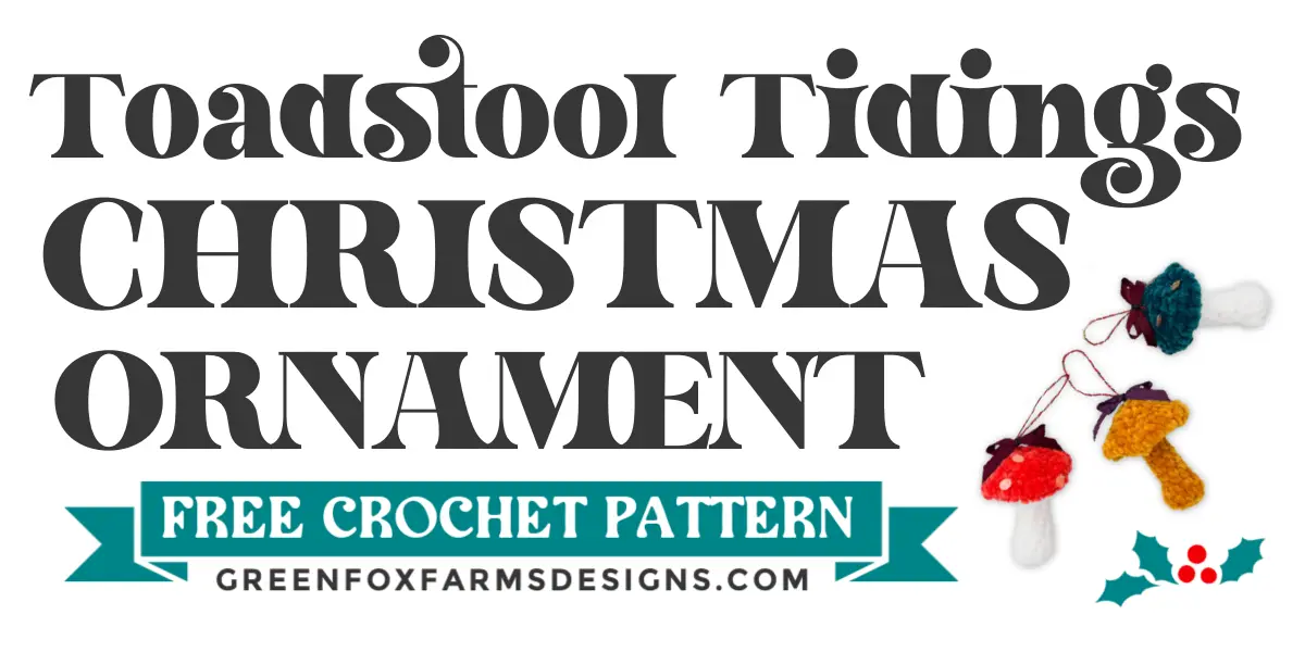 toadstool tidings mushroom free christmas tee ornament pattern blog graphic crochet toadstool tidings mushroom free christmas tee ornament pattern blog graphic