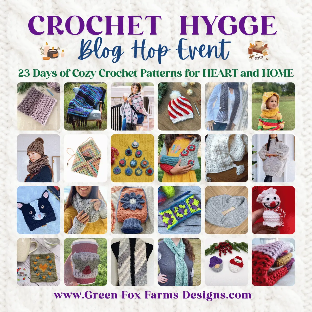 CHH 25 square blog fathers day crochet patterns blog hop collage of images