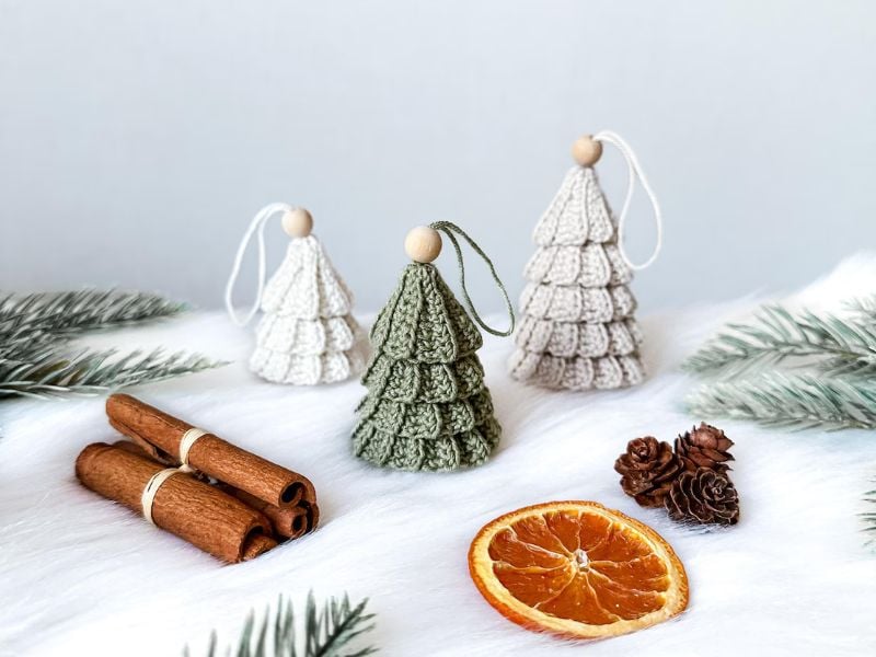 Freja 3D Crochet Christmas trees by Animo Design Shop