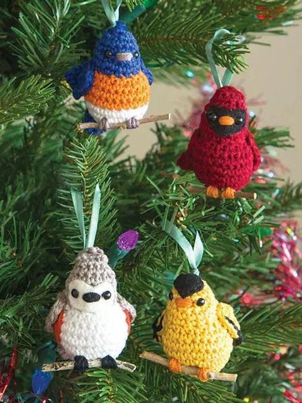 Handmade Bird Ornaments Crochet Pattern by Handmade by Esqu