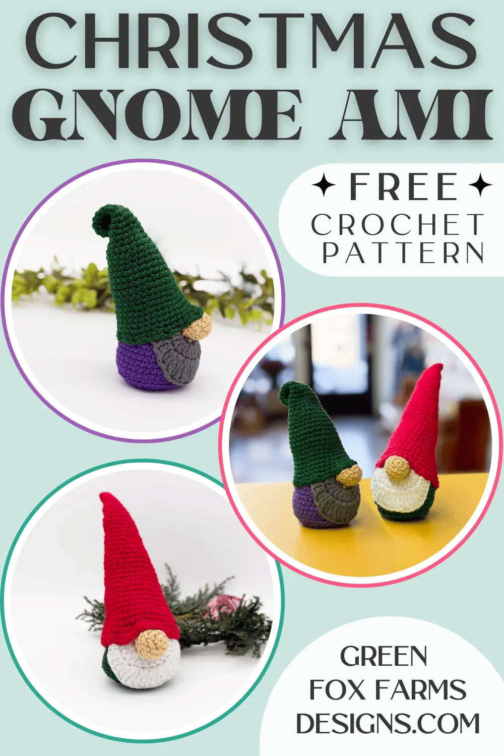 Jorik the Jul Tomten Free Crochet Gnome Pattern - Green Fox Farms Designs - PINS 3 crochet Jorik the Jul Tomten Free Crochet Gnome Pattern Green Fox Farms Designs PINS 3