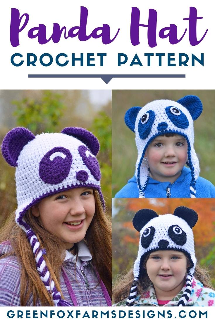 crochet PANDA HAT PATTERN pin 2