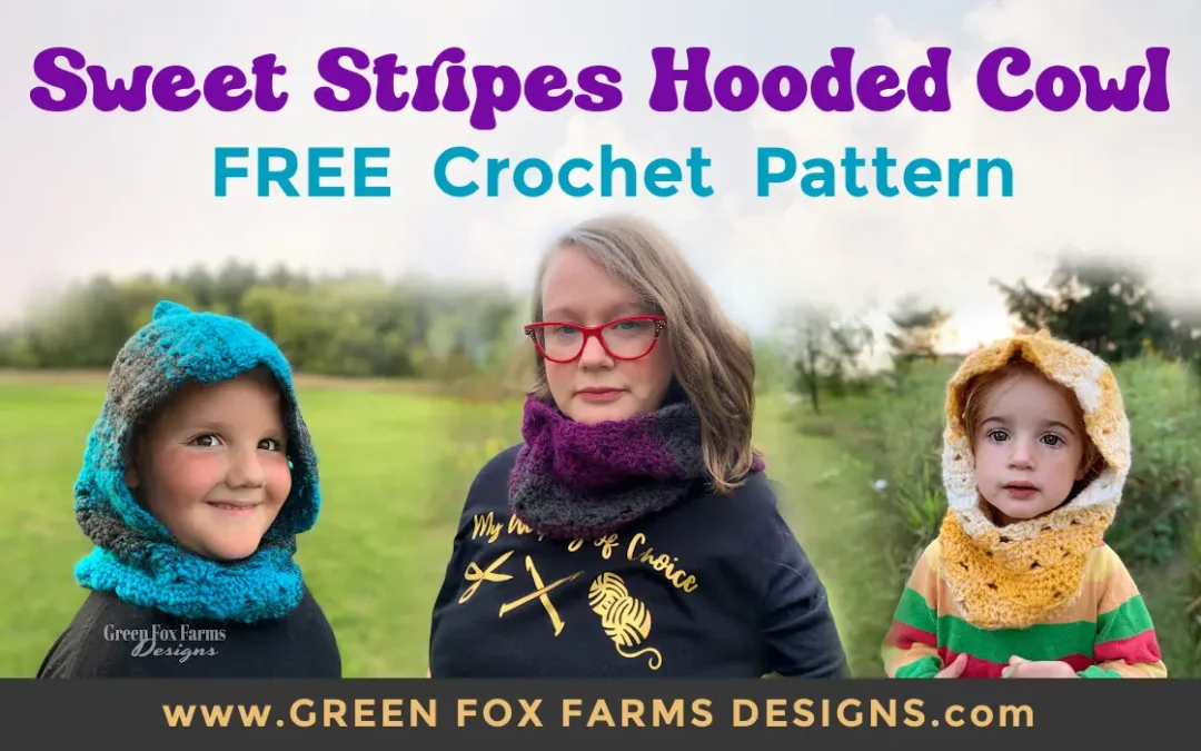 Sweet Stripes Crochet Hooded Cowl: Free Pattern