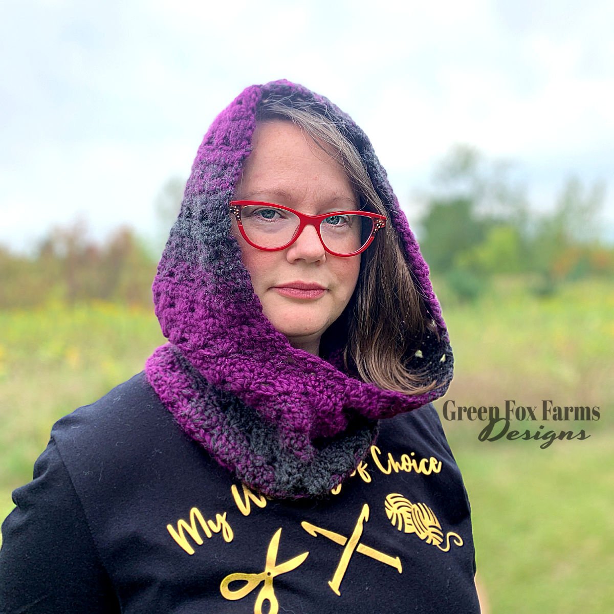 Sweet Stripes Crochet Hooded Cowl adult web crochet Sweet Stripes Crochet Hooded Cowl adult web