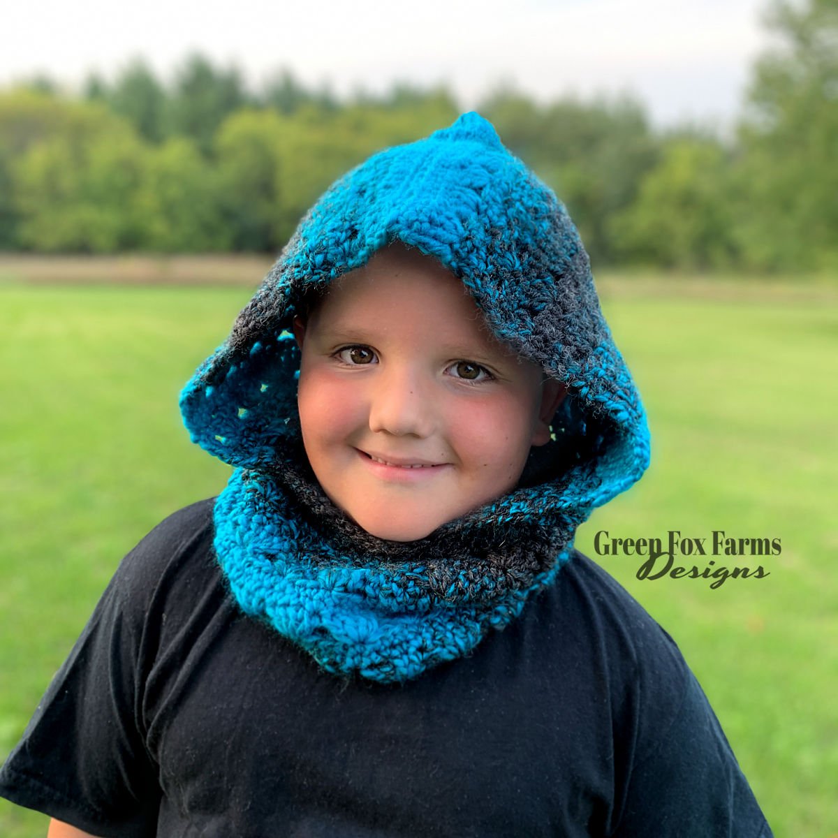 Sweet Stripes Crochet Hooded Cowl child web crochet Sweet Stripes Crochet Hooded Cowl child web