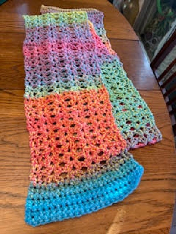 Beautiful Sweet Stripes Stockings in Red, Green, and Purple. Create your own handmade stockings with this crochet Christmas Stocking tutorial. Crochet a Stocking in Small, Medium, or Large sizes with this farmhouse Christmas Stocking crochet pattern by greenfoxfarmsdesigns.com