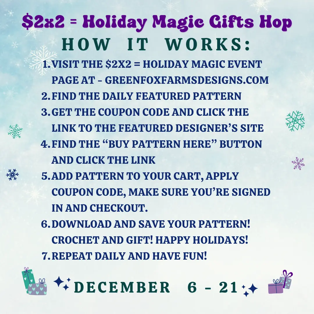 Fathers Day Crochet patterns blog hop how it works informational image