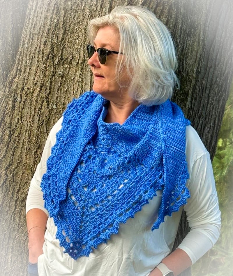 Cenise shawl by tree edited Crochet WineTote bySpottedHorseDesignCo