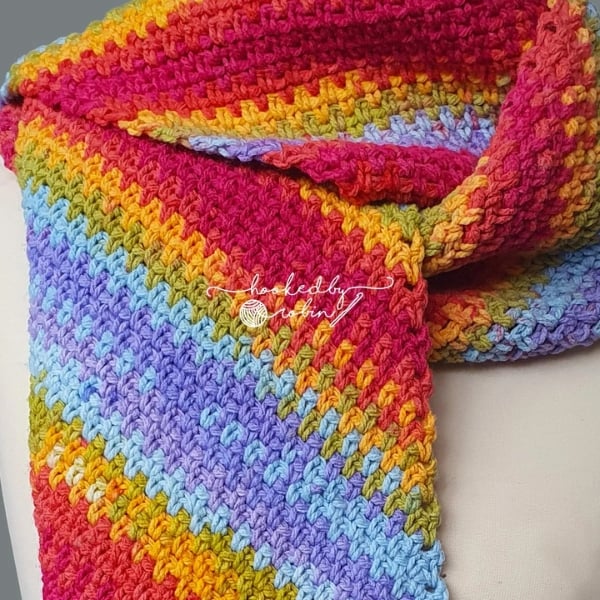 C2C Moss Stitch Scarf by Hooked By Robin C2C Moss Stitch Scarf by Hooked By Robin