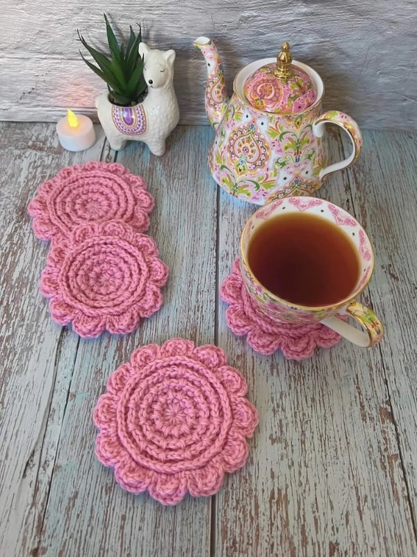 Flower Bloom Crochet Coasters by The Crochet Fix Flower Bloom Crochet Coasters by The Crochet Fix