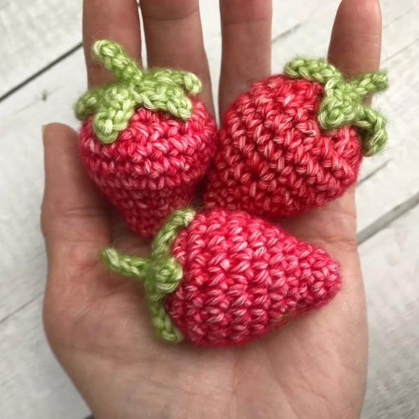 Free Crochet Strawberry Pattern by Knit Crochet Create Free Crochet Strawberry Pattern by Knit Crochet Create