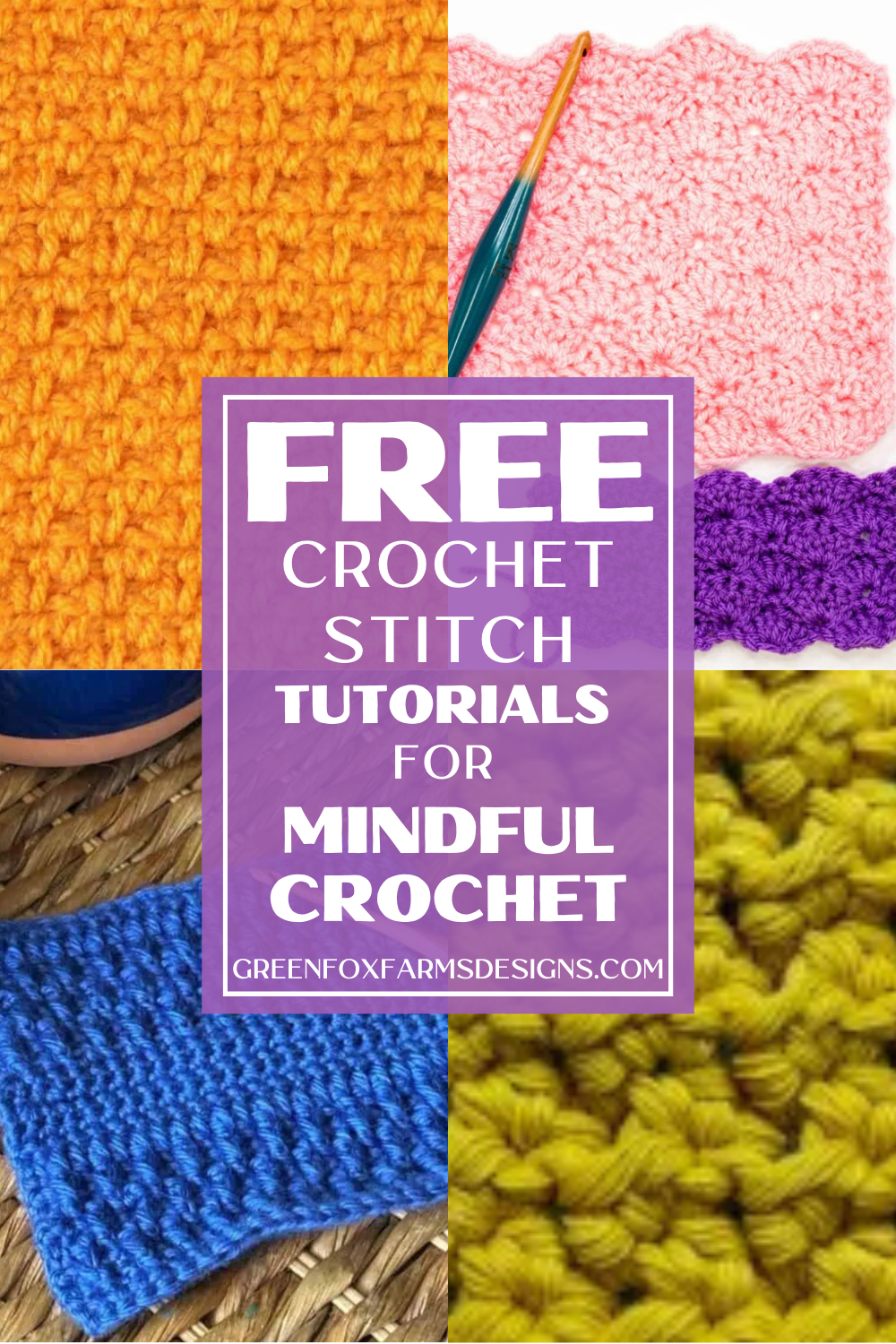 Relaxing Crochet Stitches. Free Patterns and Stitch Tutorials to relax and unwind
