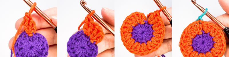 crochet calli coasters round 2 tute