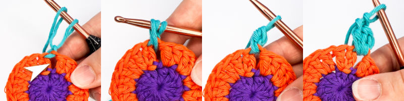 crochet calli coasters round 3 tute