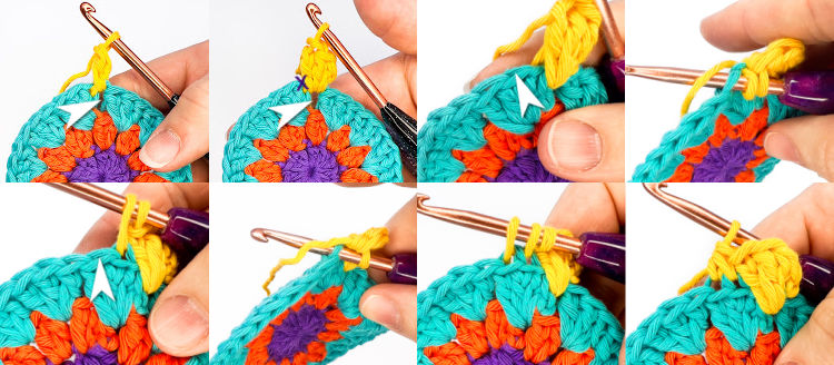 crochet calli coasters round 4 tute