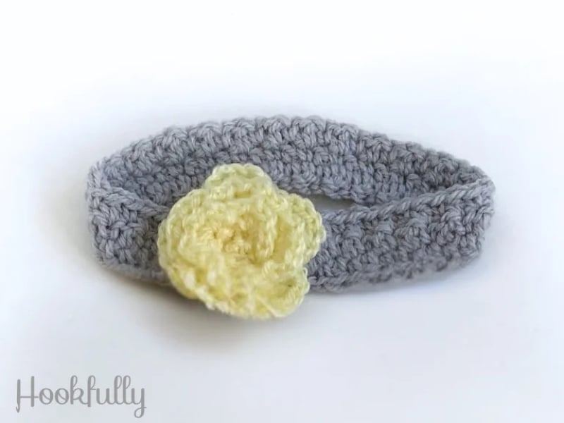 Free Lemon Rose Headband Crochet Pattern