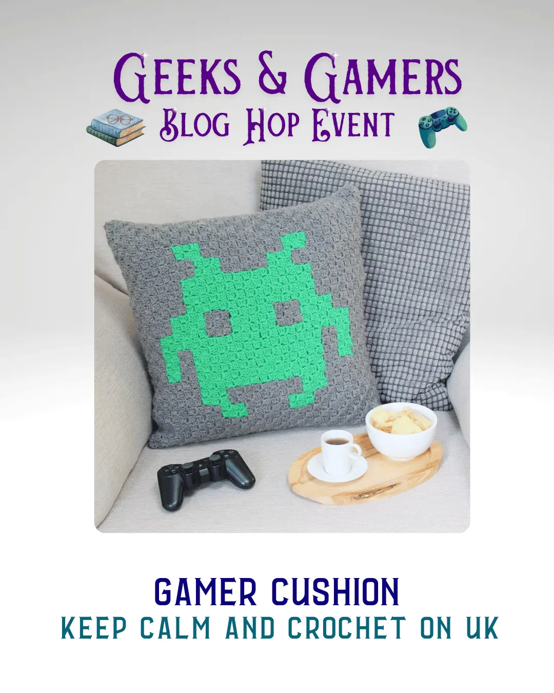 Fathers Day Crochet patterns blog hop hopscotch sofa sidekick by green fox farms designs gray