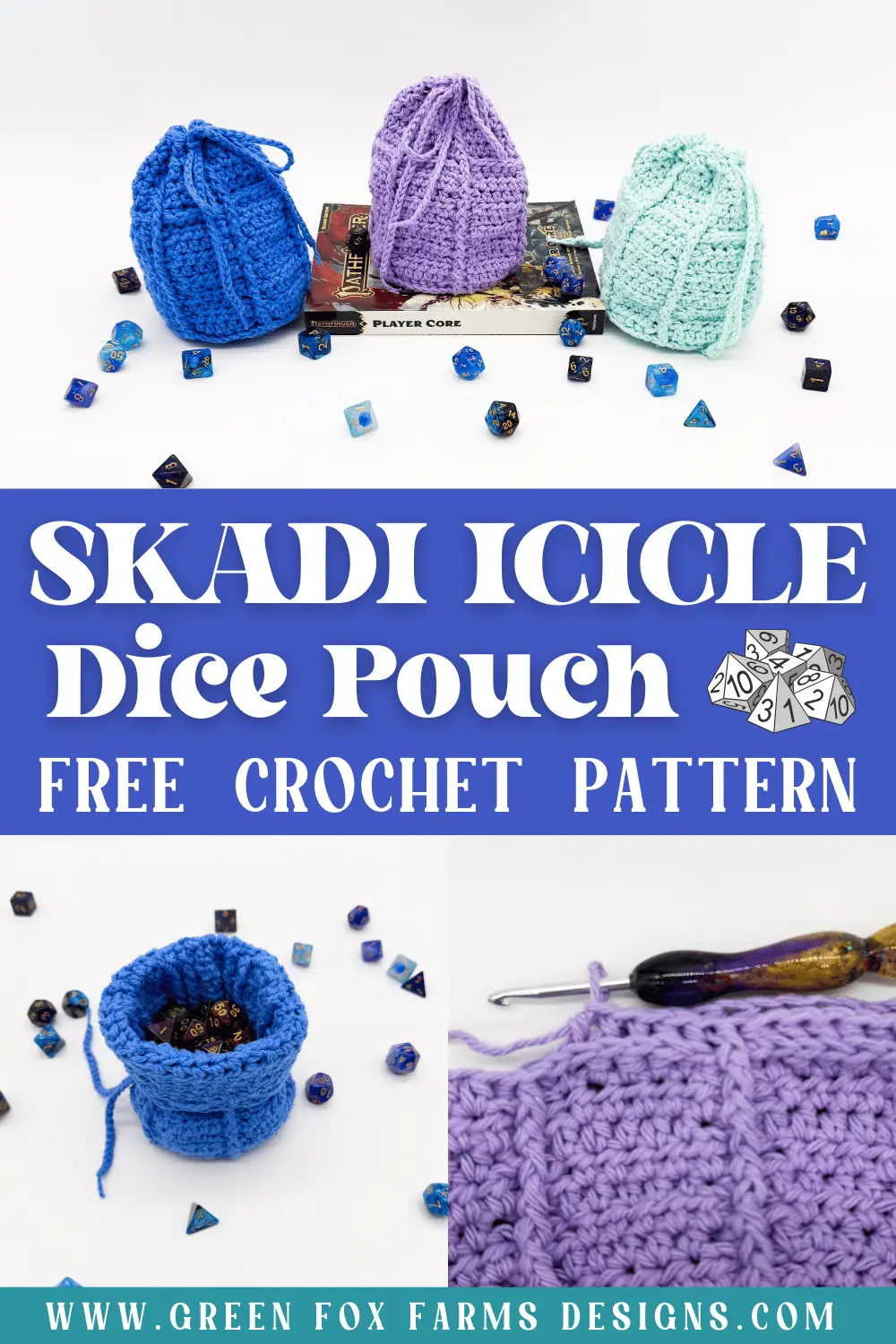 Skadi Icicle Crochet Dice Bag Pattern Free 1 crochet Skadi Icicle Crochet Dice Bag Pattern Free 1