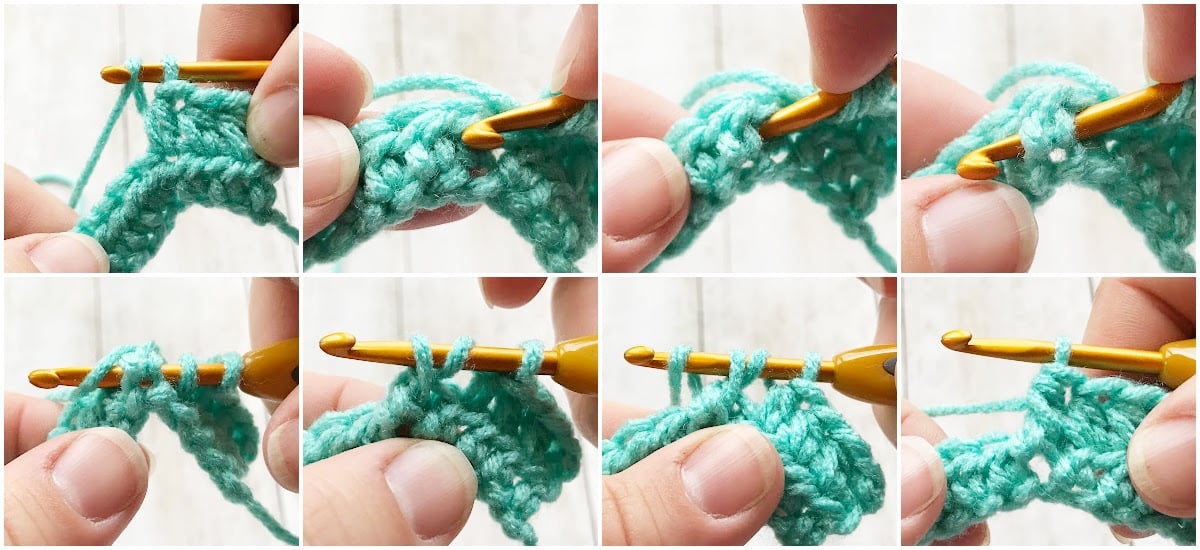 front post half double tute fphdc crochet front post half double tute fphdc