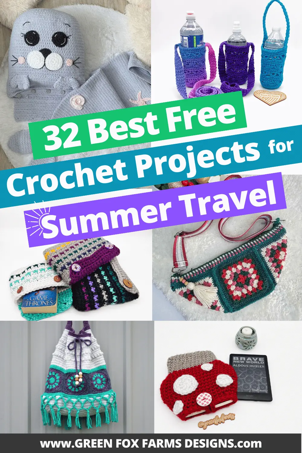 crochet 32 Best Free Summer Travel Crochet Patterns Roundup by Green Fox Farms Designs © 2026 Pin 3