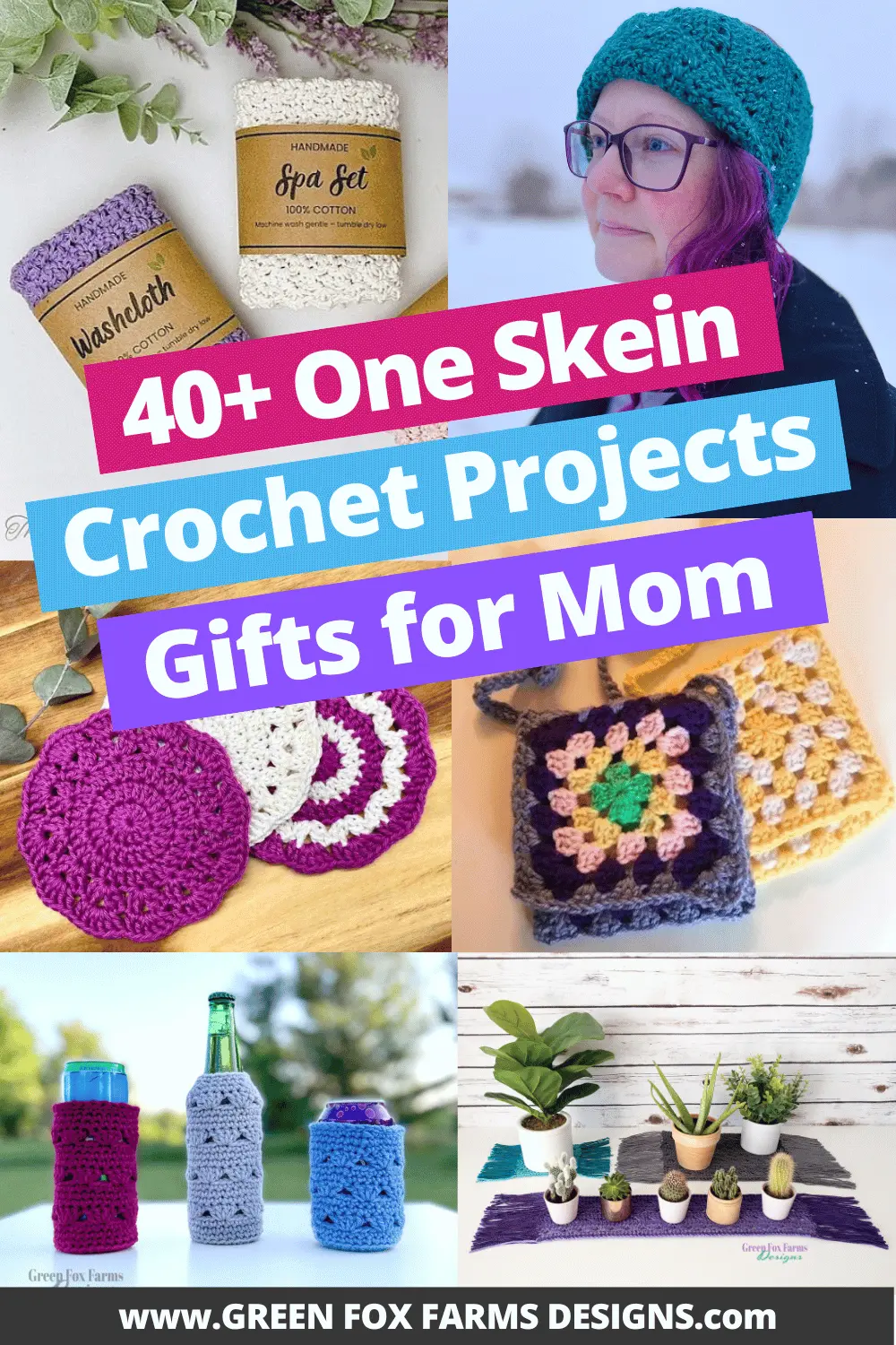 crochet 40 One Skein Crochet Projects for Mothers Day Roundup by Green Fox Farms Designs © 2026 Pin 3
