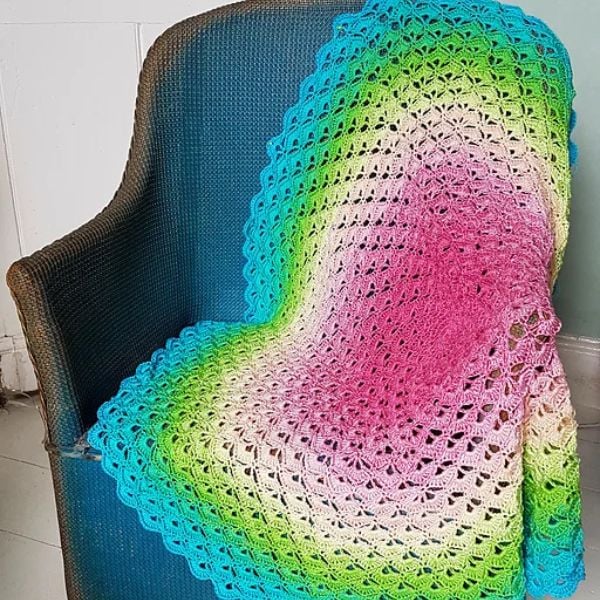 Lotus Flower Blanket Crochet Pattern by Hooked by Robin