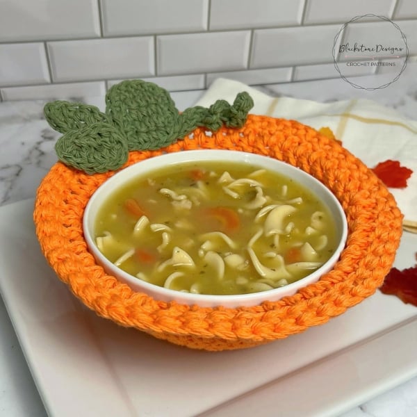 Pumpkin Soup Bowl Cozy Pattern by Blackstone Designs